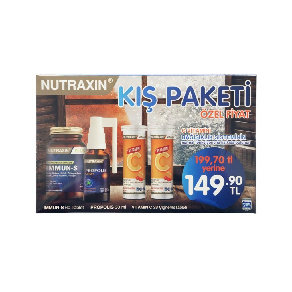 Nutraxin Kış Paketi - Immun-S, Propolis, Vitamin C