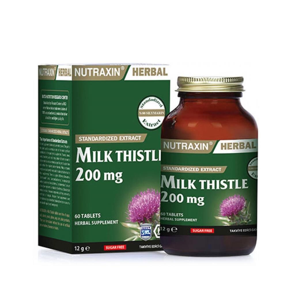 Nutraxin Milk Thistle 200 mg. 60 Tablet