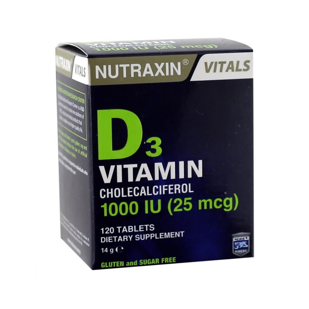 Nutraxin Vitamin D3 1000 IU 120 Tablet