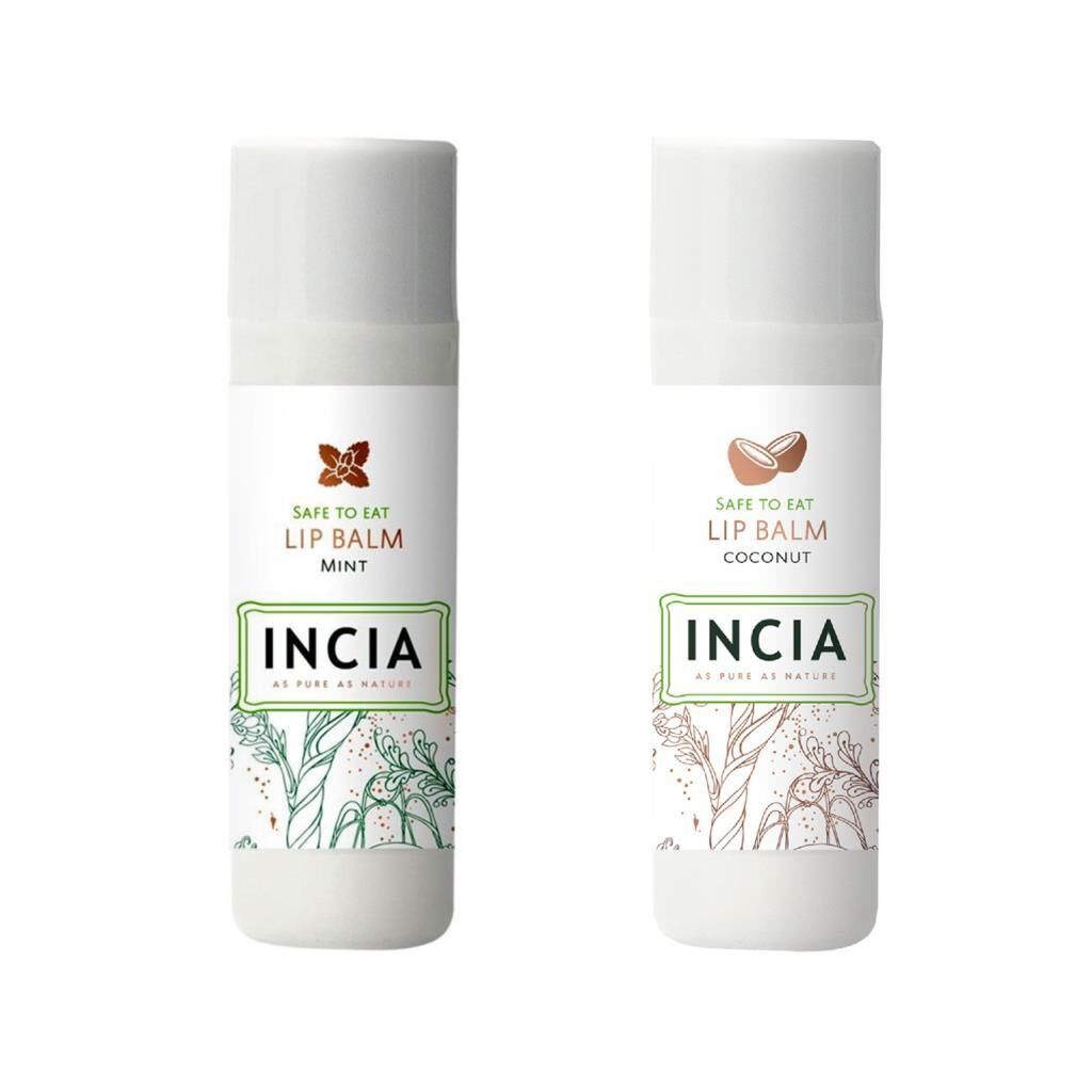 Incia Lip Balm Mint 6 gr 1 adet - Coconut 1 adet 1 Alana 1 Bedava