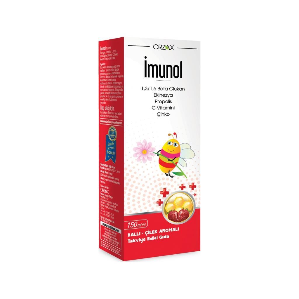 İmunol Ballı Çilek Aromalı Şurup 150 ml