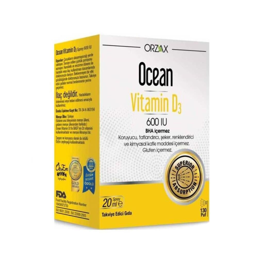 Ocean Vitamin D3 600 IU Sprey 20 ml