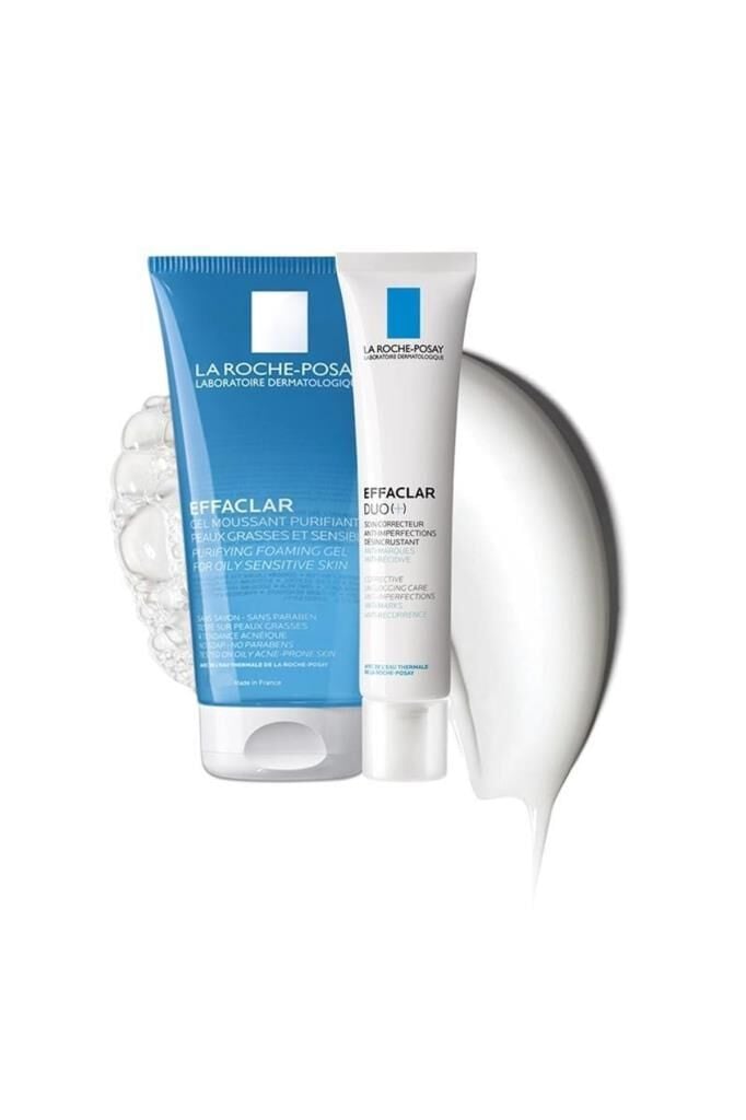 La Roche Posay Effaclar Jel 50 ml, Duo(+) Bakım Kremi 15 ml Tanışma Kiti