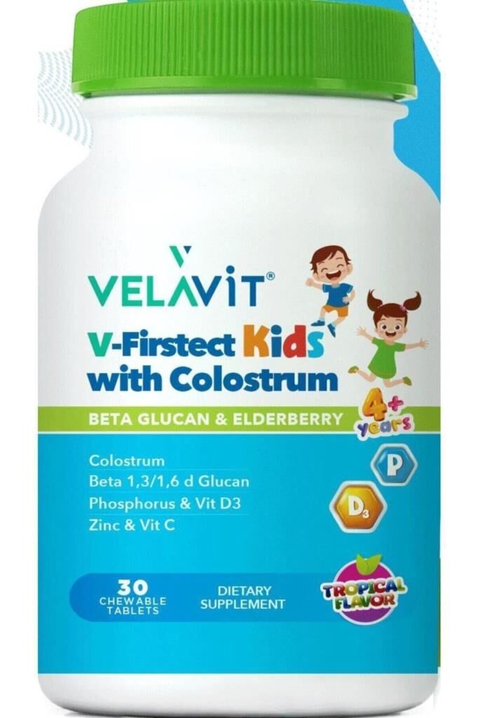 Velavit V-Firstect Kids with Colostrum 30 Çiğneme Tablet
