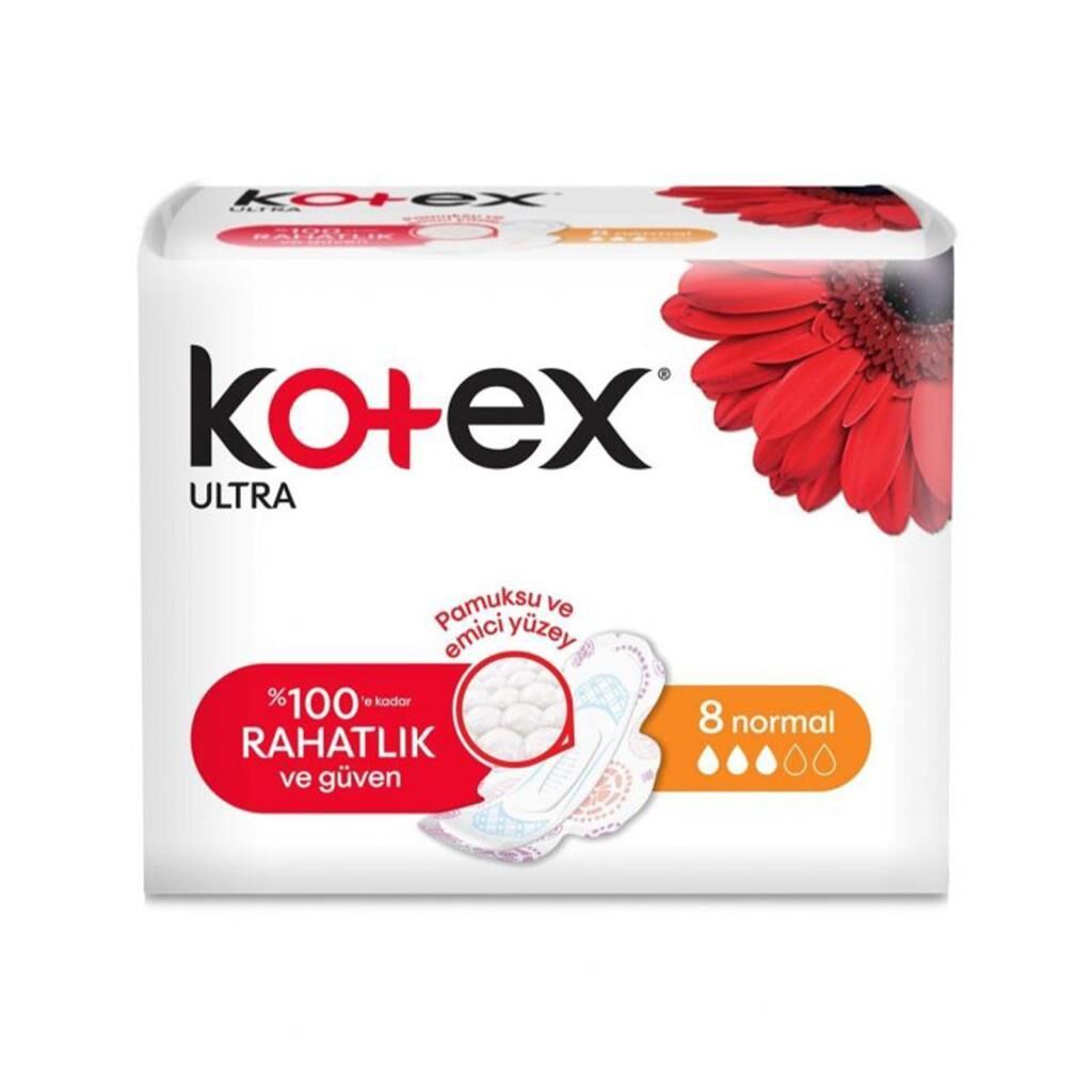 Kotex Ultra 8 Adet Normal Ped %100 Rahatlık ve Güven