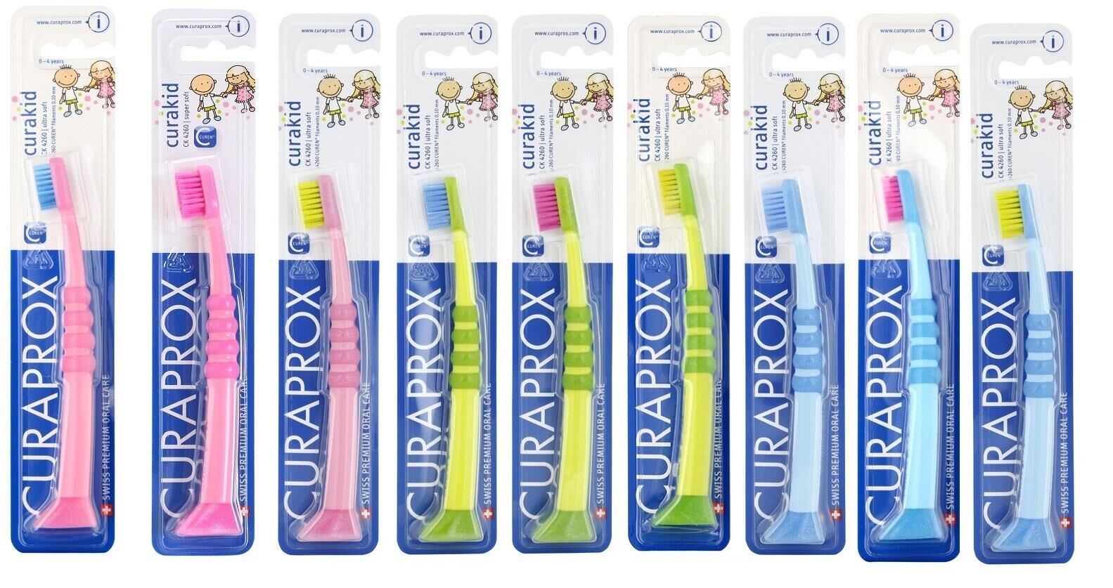 Curaprox Çocuk Diş Fırçası CuraKid 0-4 Yaş Renkli - AECUR42600-PELY