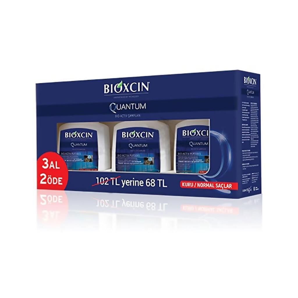Bioxcin Quantum Şampuan Kuru Normal Saçlar için 3x300 ml 3 Al 2 Öde