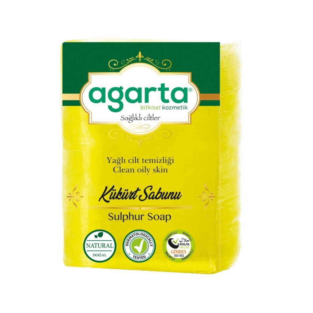 Agarta Doğal Kükürt Sabunu Yağlı Cilt 150 g El Yapımı