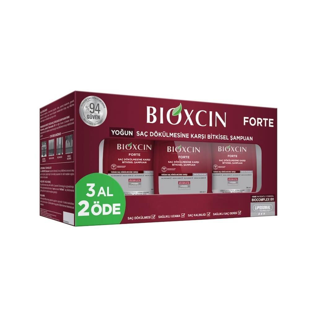 Bioxcin Forte Şampuan 3x300 ml 3 Al 2 Öde