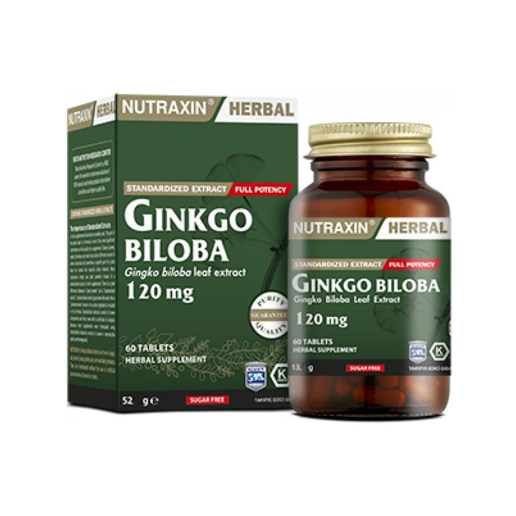 Nutraxin Ginkgo Biloba 120 mg. 60 Kapsül