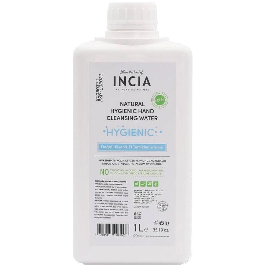 Incia Doğal Hijyenik El Temizleme ve Dezenfektan Sıvısı 1 lt