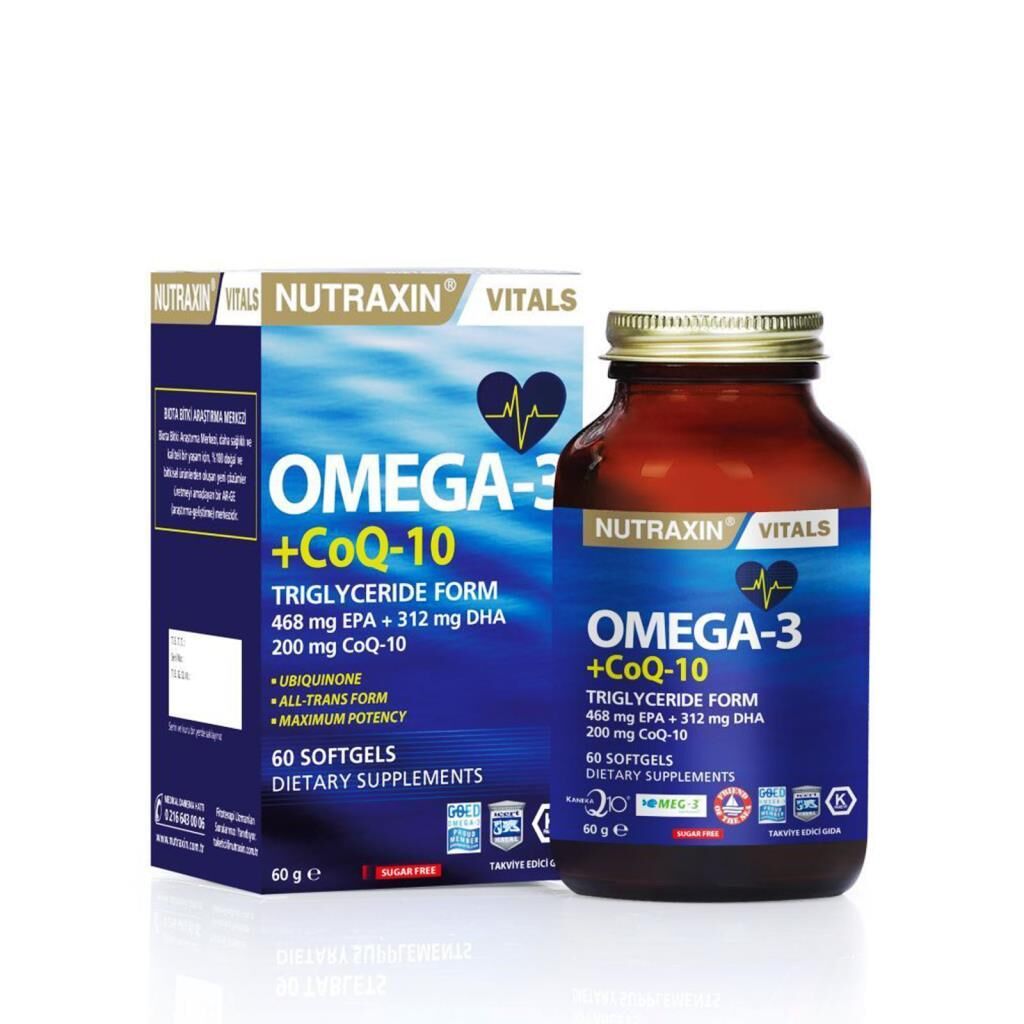 Nutraxin Omega-3 Co-Q10 60 Yumuşak Jel Kapsül