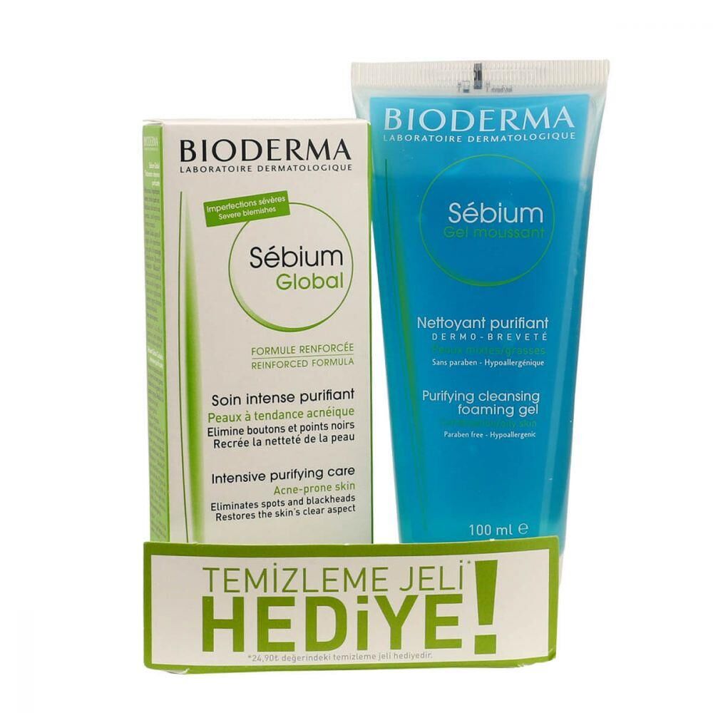 Bioderma Sebium Global 30 ml + Yıkama Jeli 100 ml Hediye