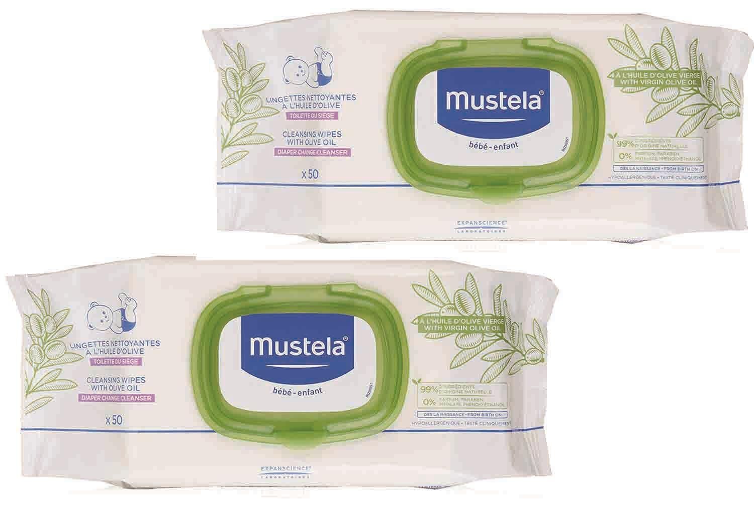 Mustela Islak Mendil Zeytinyağlı 50 li 2 Paket