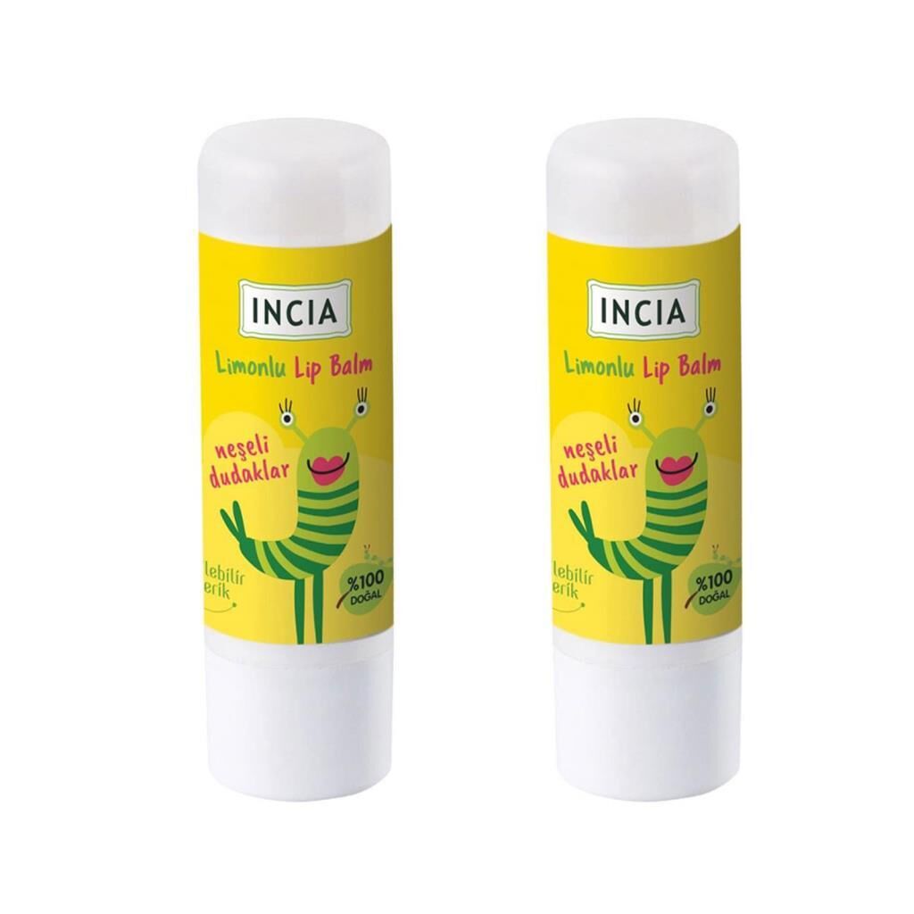 Incia Lip Balm Kids Lemon 6 gr 2 adet 1 Alana 1 Bedava