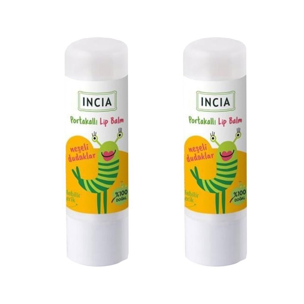 Incia Lip Balm Kids Orange 2 adet 1 Alana 1 Bedava