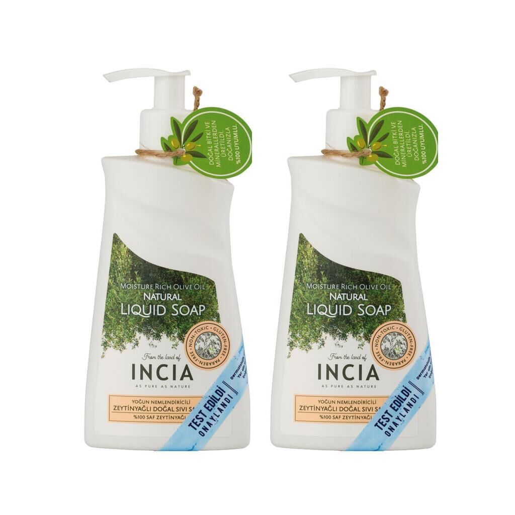 Incia Yoğun Nemlendiricili Zeytinyağlı Sıvı Sabun 2 li 2*250 ml