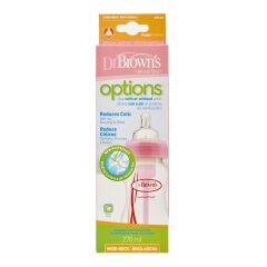 Dr. Browns Options Geniş Ağızlı Biberon 270 ml Pembe