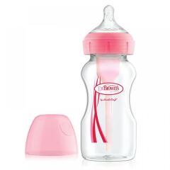 Dr. Browns Options Geniş Ağızlı Biberon 270 ml Pembe