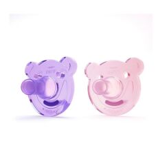 Philips Avent Emzik Soothie 3+ Ay Kız 2 li Mor Pembe SCF194/05