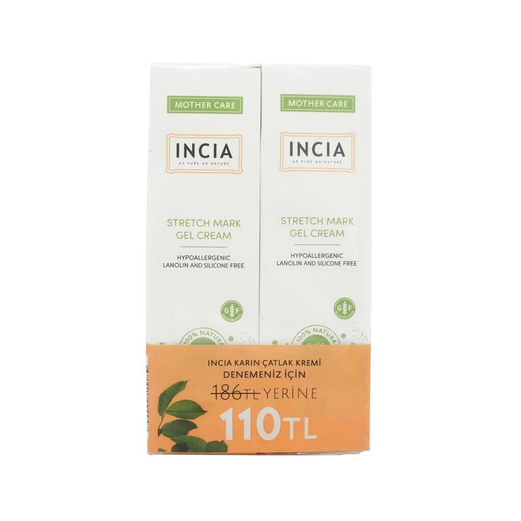 Incia Karın Çatlakları İçin Jel Krem Doğal 2*75 ml