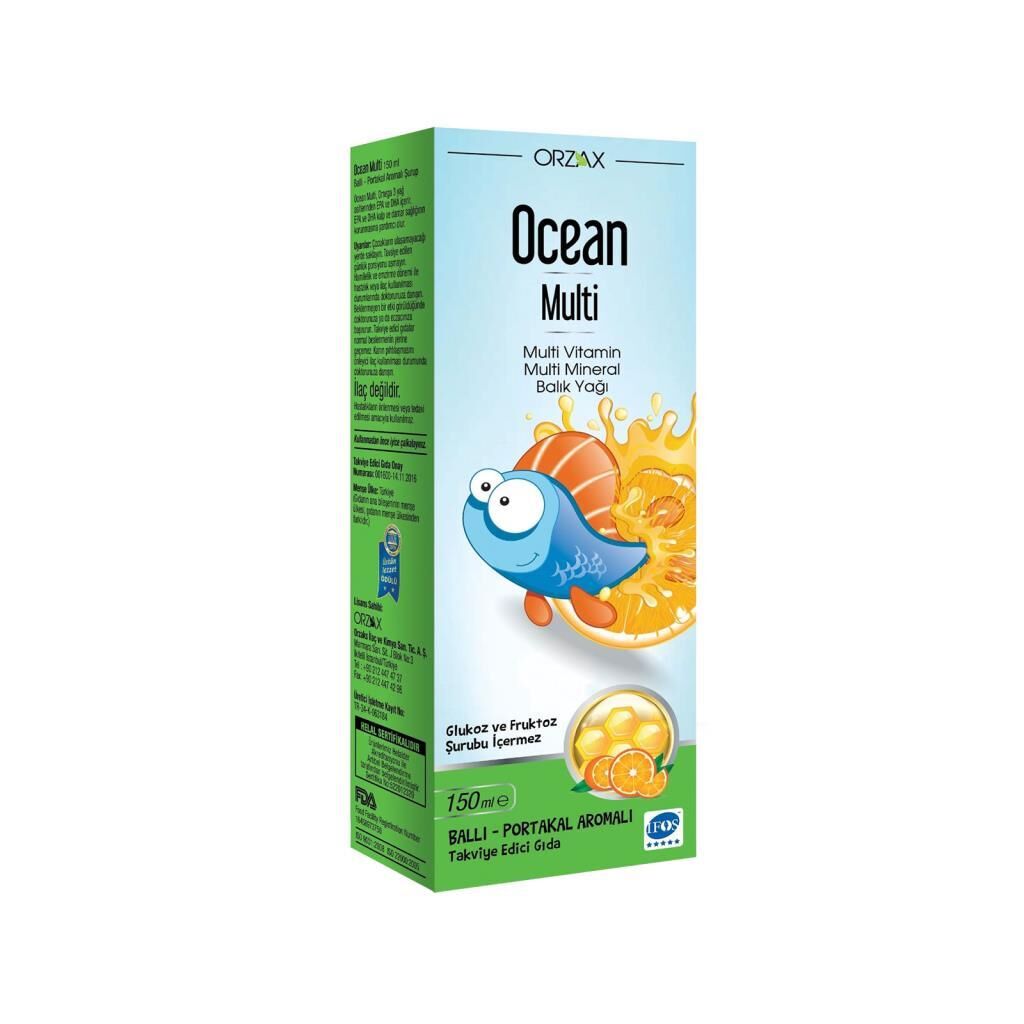 Ocean Balık Yağı Multi Vitamin Mineral Şurup 150 ml