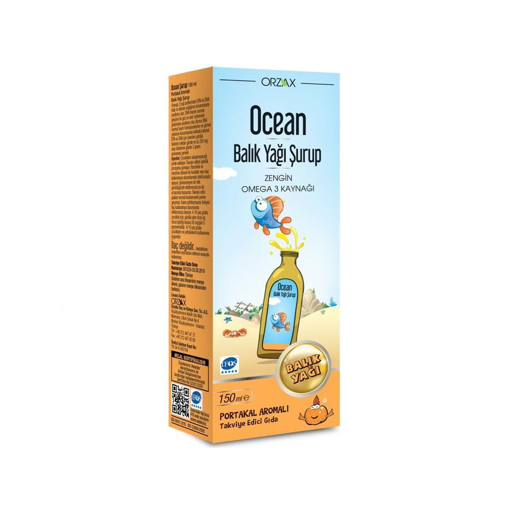 Ocean Balık Yağı Şurup Portakallı 150 ml