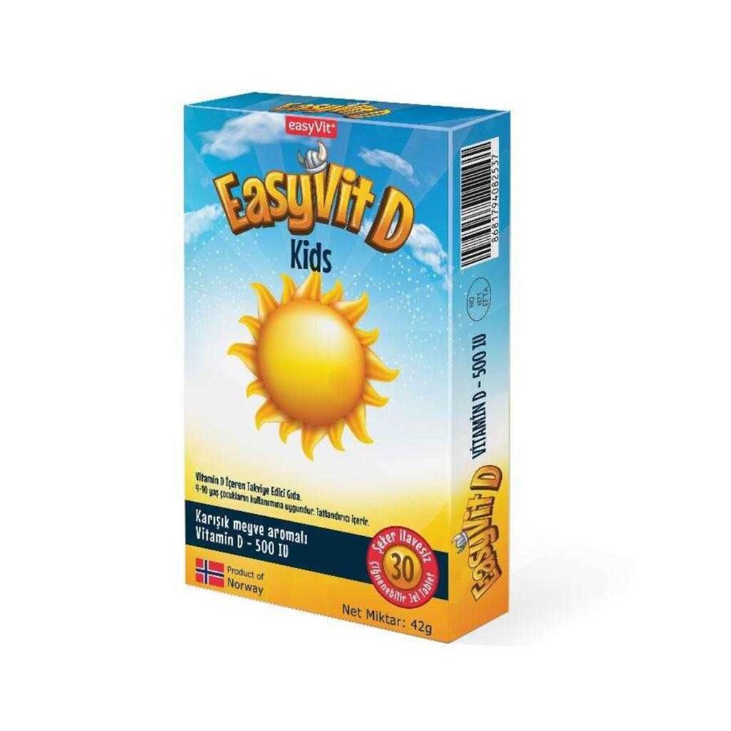 EasyVit D Kids 30 Adet Çiğnenebilir Tablet 42 g