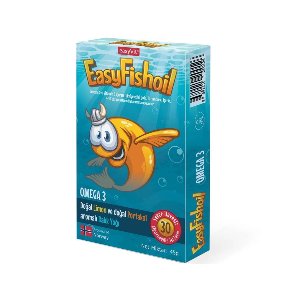 EasyFishoil 30 Adet Çiğnenebilir Tablet 45 g