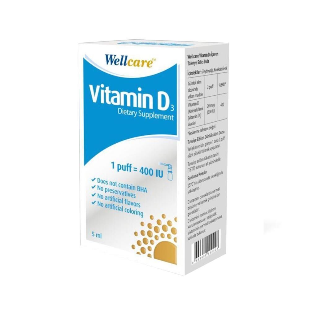 Wellcare Vitamin D3 400 IU 5 ml