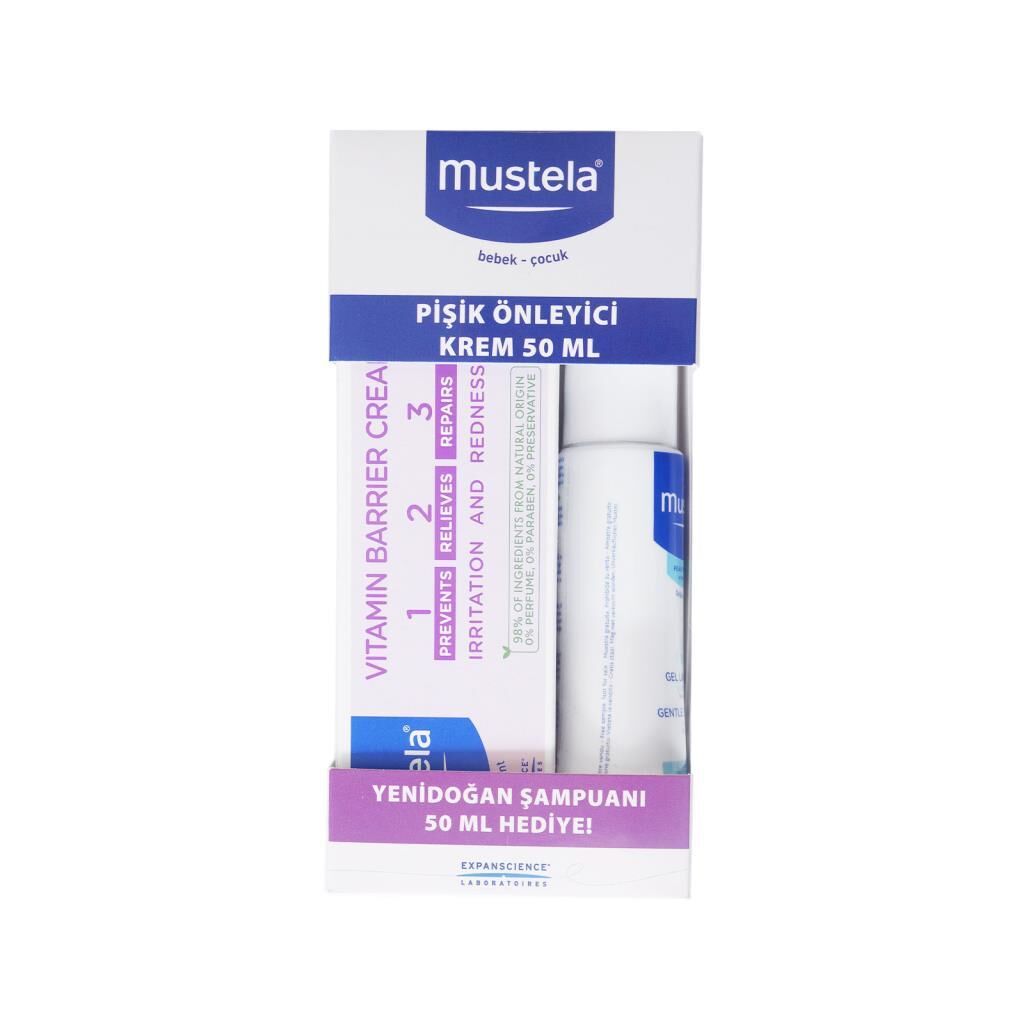 Mustela Pişik Önleyici Krem 50 ml ve Yenidoğan Şampuan 50 ml Hediyeli