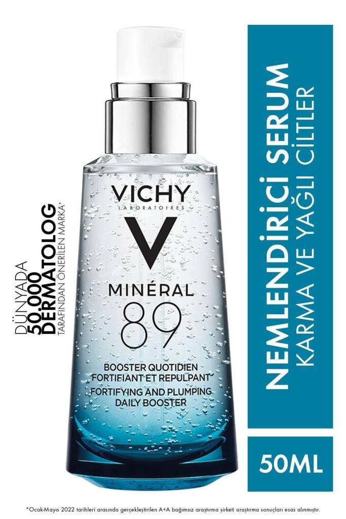 Vichy Mineral 89 Termal Su ve Doğal Kaynaklı Hyalüronik Asit içeren Serum 50 ml