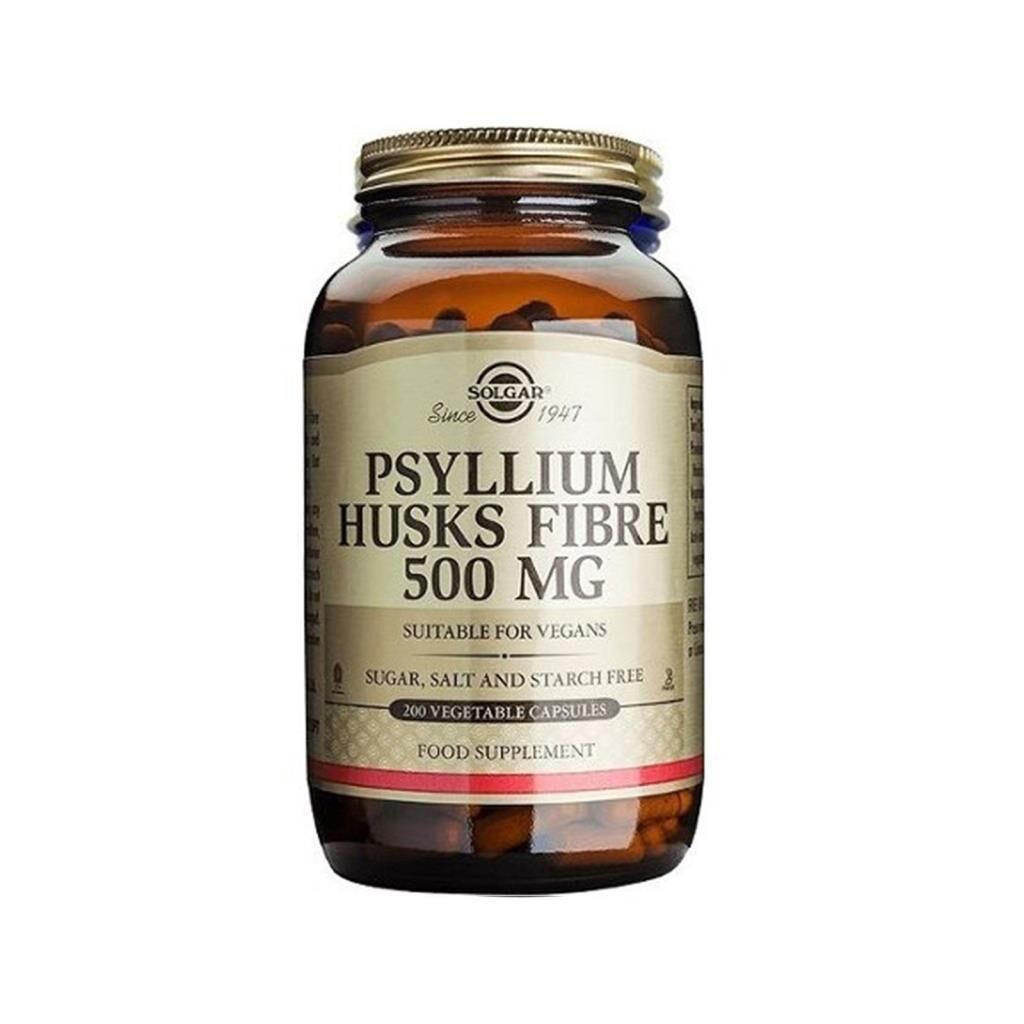 Solgar Psyllium Husks Fibre 500 mg. 200 Kapsül
