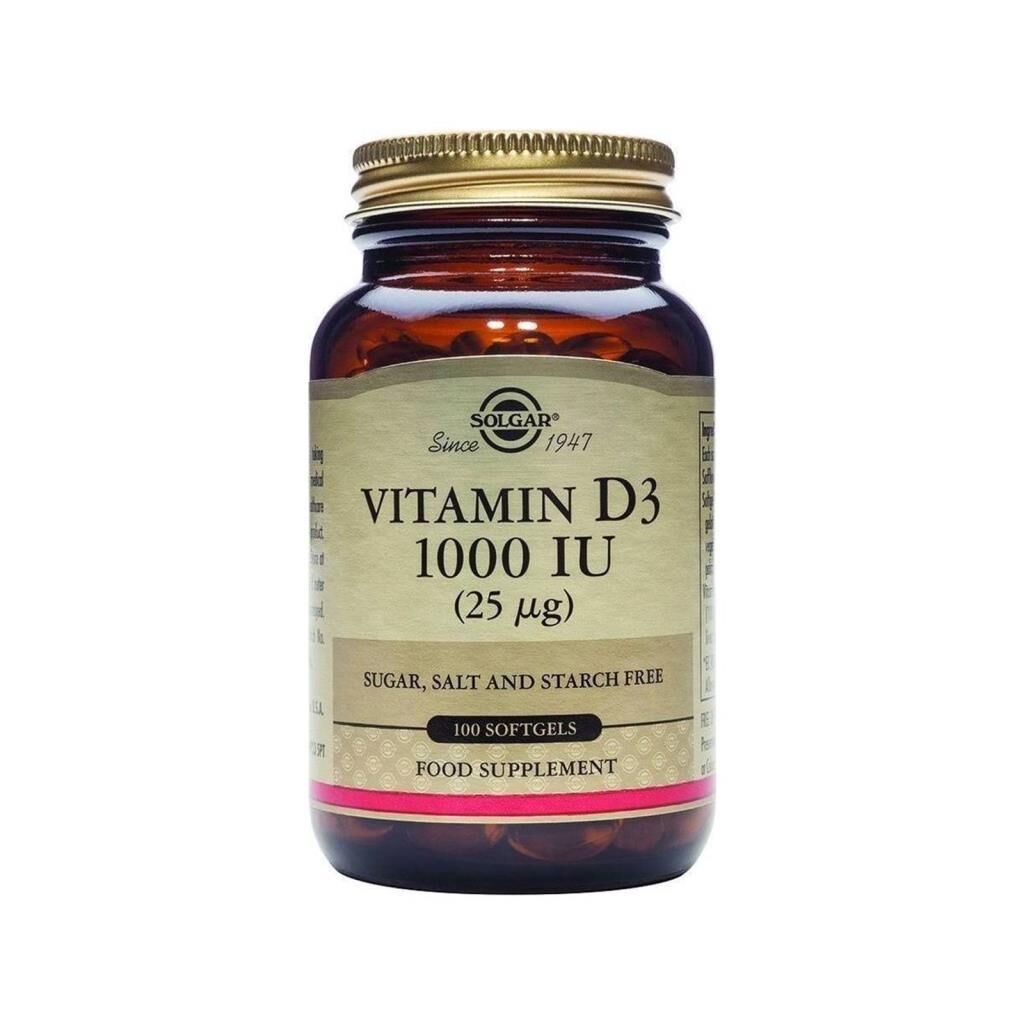 Solgar Vit. D3 1000 IU 100 Kapsül