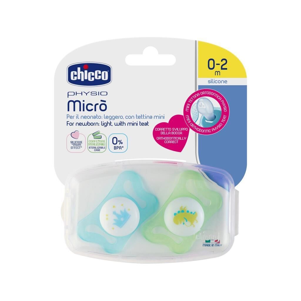 Chicco Emzik Erkek 0-2 Ay Silikon Physio Micro 2 li