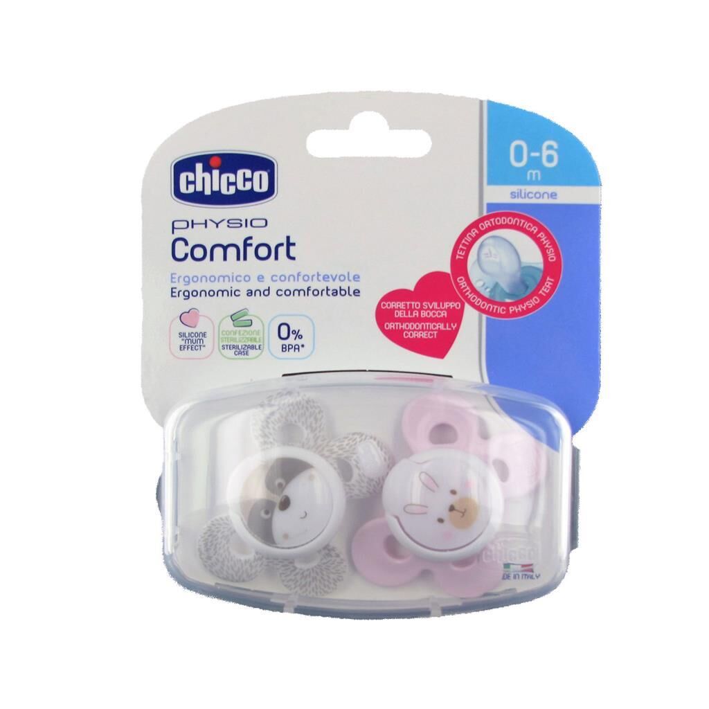 Chicco Comfort 2 li 0-6 Ay Kız Silikon Emzik
