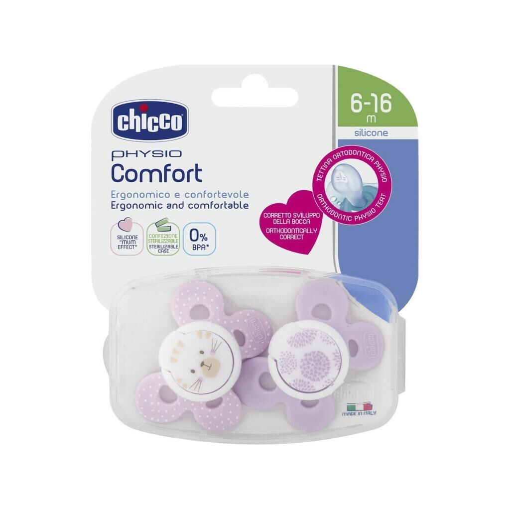Chicco Comfort 2 li 6-16 Ay Kız Silikon Emzik