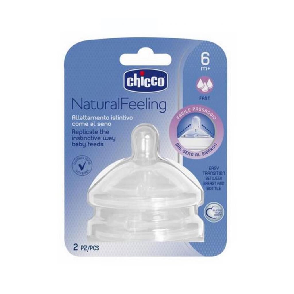 Chicco Biberon Emziği 6+ Ay NaturalFeeling 2 li