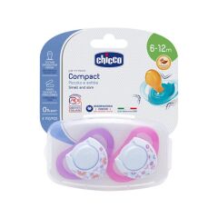 Chicco Emzik Kız 6-16 Ay Kauçuk Physio Compact 2 li