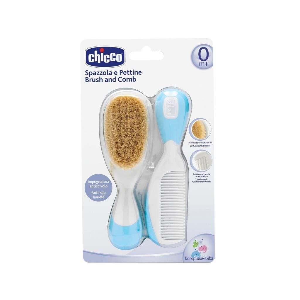 Chicco Tarak ve Fırça Seti 0+ Ay Mavi