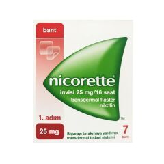 Nicorette invisi 25 mg 1. Adım Nikotin Bandı 7 Bant
