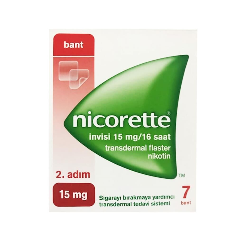 Nicorette invisi 15 mg 2. Adım Nikotin Bandı 7 Bant