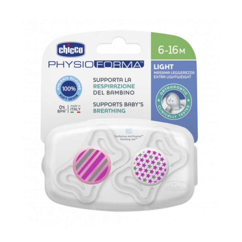 Chicco Emzik Kız 6-16 Ay Silikon PhysioForma Light 2 li