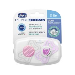Chicco Emzik Kız 2-6 Ay Silikon PhysioForma Light 2 li