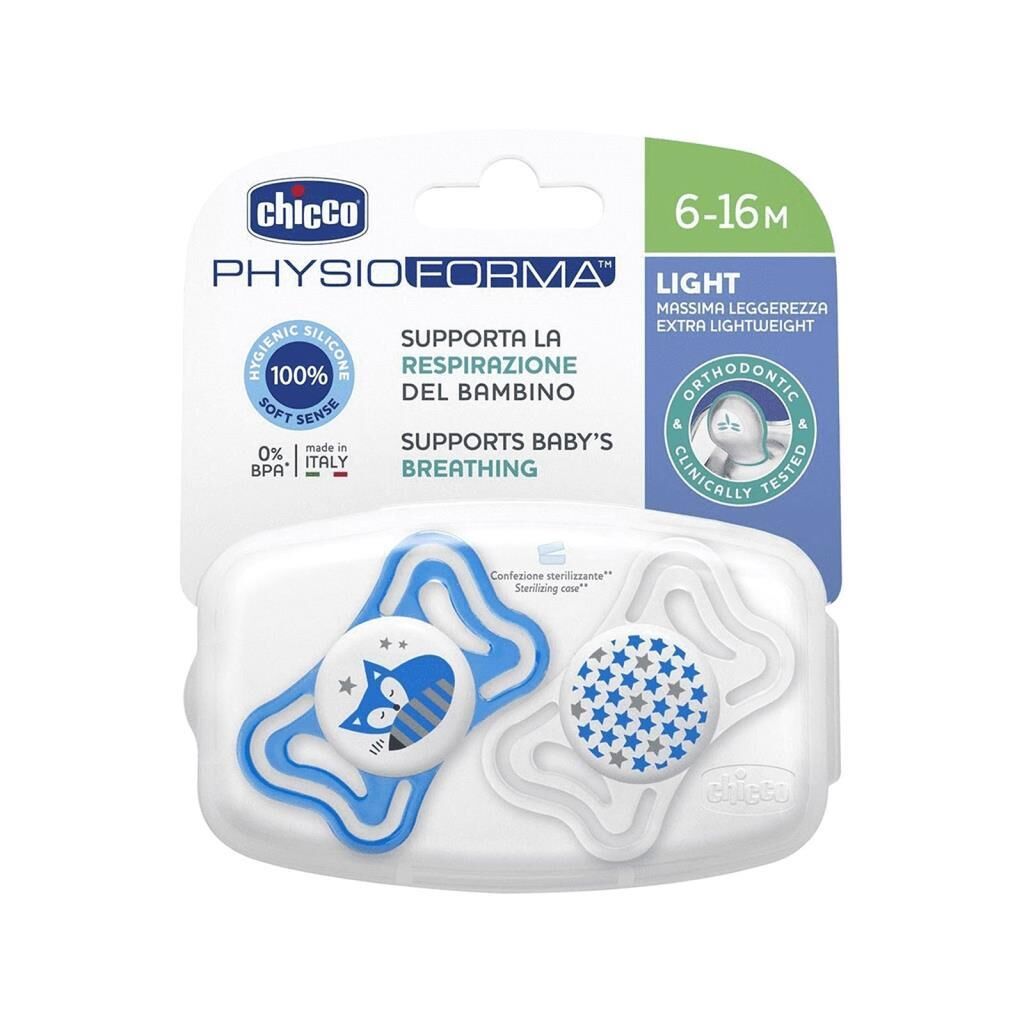 Chicco Emzik Erkek 6-16 Ay Silikon PhysioForma Light 2 li