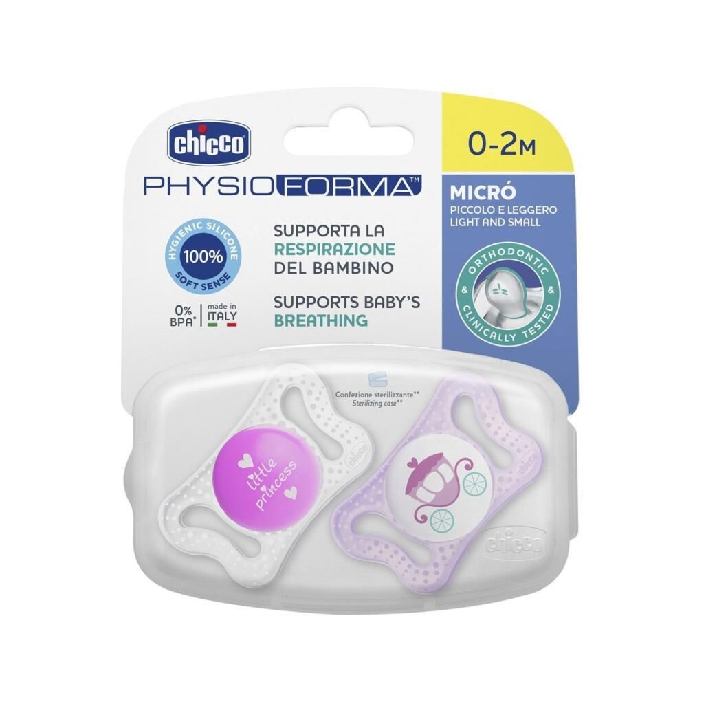 Chicco Emzik Kız 0-2 Ay Silikon PhysioForma Micro 2 li