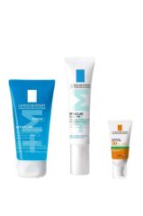 La Roche Posay Effaclar Jel 50 ml, Duo+M Bakım Kremi 15 ml, 3 Adet Oil Control Güneş Jel Krem 3 ml