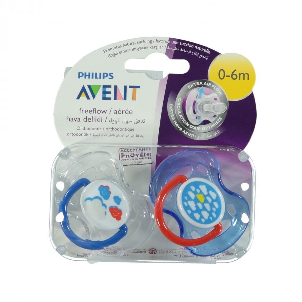 Philips Avent Free Flow Emzik 0-6 Ay Desenli 2 li SCF172/68