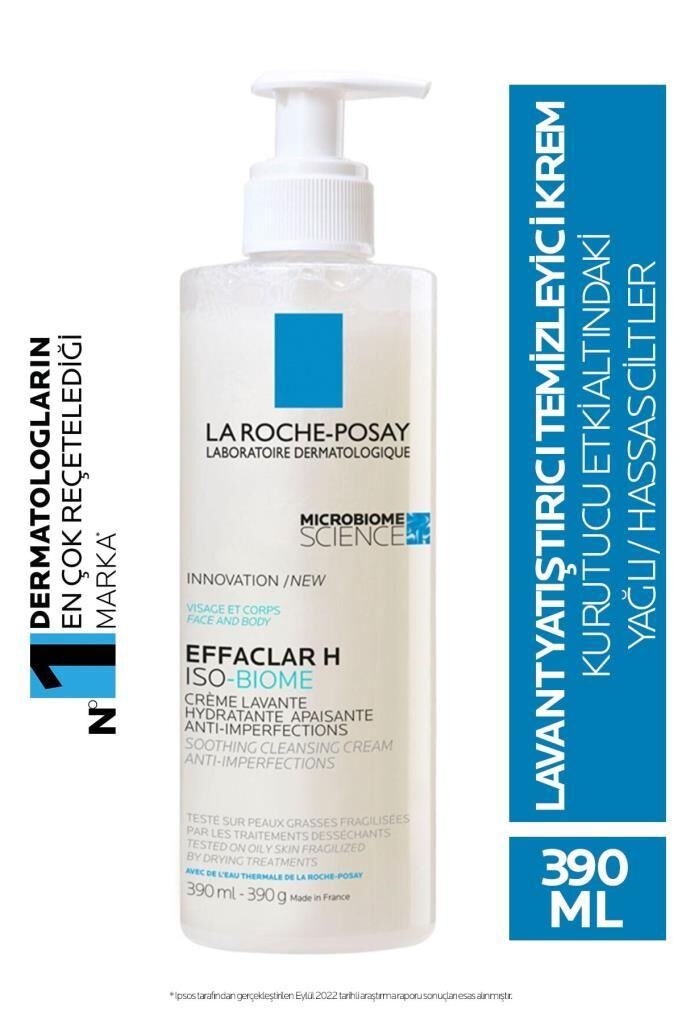 La Roche Posay Effaclar H Iso Biome Yatıştırıcı ve Temizleyici Krem 390 ml