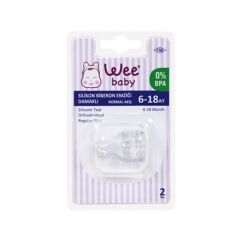 Wee Biberon Emzik Damaklı Silikon No:2 Askılı